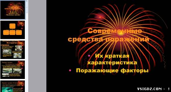Презентація на тему "Сучасні засоби ураження"