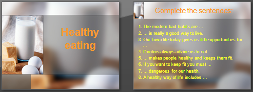 Презентація «Healthy eating (Здорове харчування)»