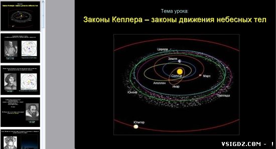 Закони Кеплера: презентація powerpoint