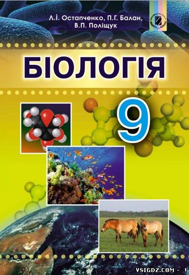 БІОЛОГІЯ 9 КЛАС ОСТАПЧЕНКО 2017 РІК (НОВА ПРОГРАМА)