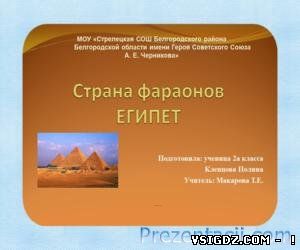 КРАЇНА ФАРАОНІВ ЄГИПЕТ