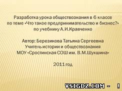 Презентація на тему "Що таке підприємництво і бізнес"