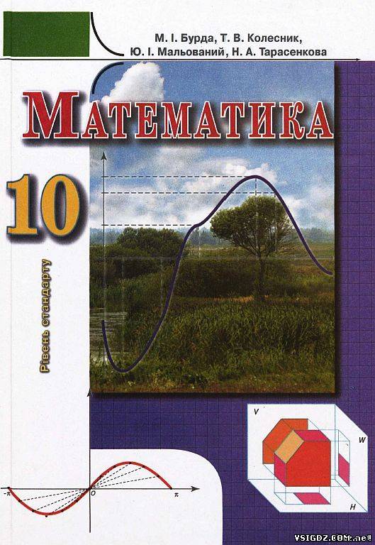 Математика (рівень стандарту) М.І. Бурда, Т.В. Колесник, Ю.І. Мальований, Н.А. Тарасенкова 10 клас